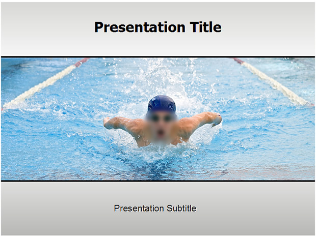 游泳体育运动项目PPT模板